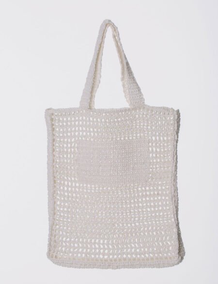 Beyaz Örme Çanta